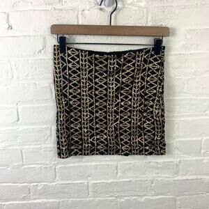 Dolce Vita Women's Sequined Pull-On Mini Skirt Yellow Black Size Small